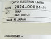 TEL Tokyo Electron 2924-000114-11 Trap Jar COT-1 Coat Process Assembly New Spare