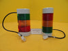 Patlite WM-T Signal Tower FB013 Reseller Lot of 2 MeiVac 2460 Used Working