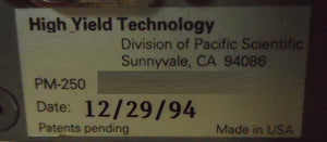 Pacific Scientific PM-250 Vacuum Particle Controller Working Spare