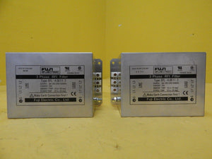 Fuji Electric EFL-4.0E11-2 3 Phase RFI Filter Reseller Lot of 2 Used Working
